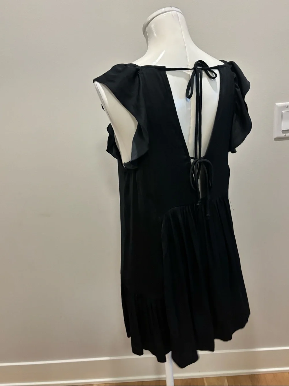 Free People Intimately Want Your Love Slip Dress Black XSmall